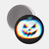 EDM Glitchy White Pumpkin マグネット (正面/裏面)