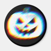 EDM Glitchy White Pumpkin マグネット (正面)