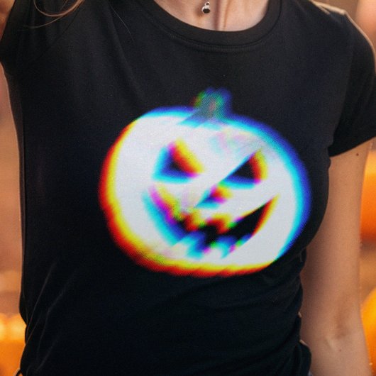 EDM Glitchy White Pumpkin Tシャツ