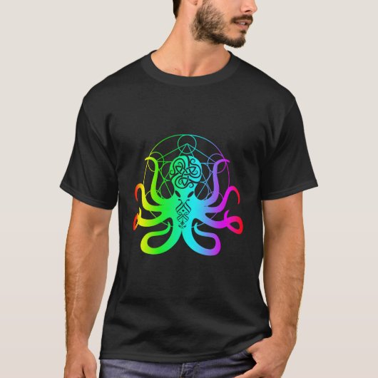 Edm Octopus Kraken Rave Tシャツ (正面)