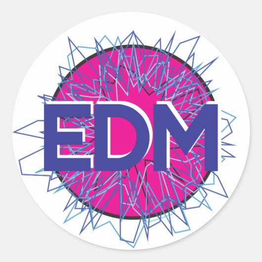 EDM Raveスタンプ ラウンドシール (正面)