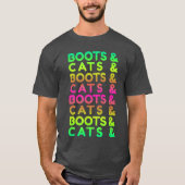 Edm Rave Boots And Cats Gift boy gift Tシャツ (正面)