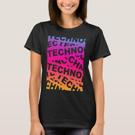 EDM Techno Music Festival Rave Party Trance Raver  Tシャツ (正面)