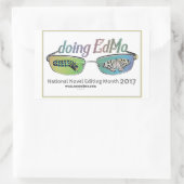 EdMoステッカーの実行 長方形シール (バッグ)