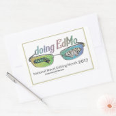 EdMoステッカーの実行 長方形シール (封筒)