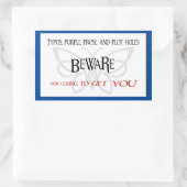 EdMo注意ステッカー 長方形シール (バッグ)