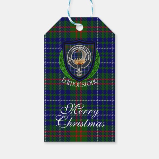 Edmonstone Scottish Clan Tartan & Crest ギフトタグ (正面)