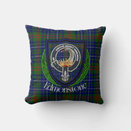 Edmonstone Scottish Clan Tartan & Crest クッション