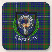 Edmonstone Scottish Clan Tartan & Crest コースター (正面)