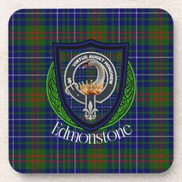 Edmonstone Scottish Clan Tartan & Crest コースター