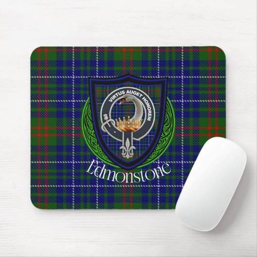 Edmonstone Scottish Clan Tartan & Crest マウスパッド (マウス)