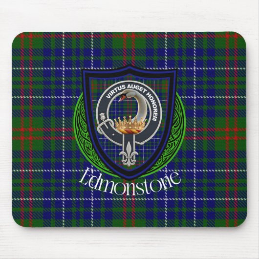 Edmonstone Scottish Clan Tartan & Crest マウスパッド (正面)