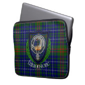 Edmonstone Scottish Clan Tartan & Crest ラップトップスリーブ (正面左)