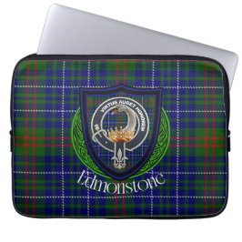 Edmonstone Scottish Clan Tartan & Crest ラップトップスリーブ