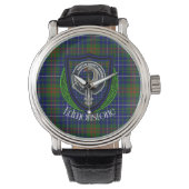 Edmonstone Scottish Clan Tartan & Crest 腕時計 (正面)