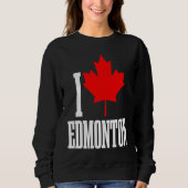 Edmonton Alberta Canada Maple Leaf Canadian Flag P スウェットシャツ (正面)
