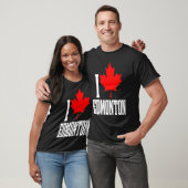 Edmonton Alberta Canada Maple Leaf Canadian Flag P Tシャツ (ユニセックス)