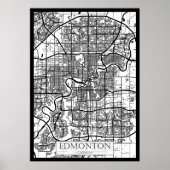 Edmonton Canada City Map ポスター (正面)