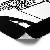 Edmonton Canada City Map ポスター (角)