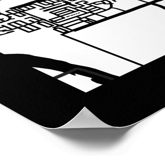 Edmonton Canada City Map ポスター (角)