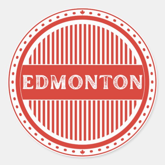 Edmonton City Pride Emblem – Canadian Identity ラウンドシール (正面)