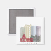 Edmonton skyline poster マグネット (正面/裏面)