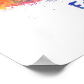 Edmonton V2 skyline in watercolor ポスター (角)