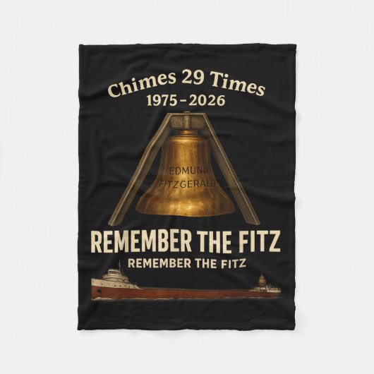 Edmund Fitzgerald, Remember The Fitz Great Lakes M フリースブランケット (正面)