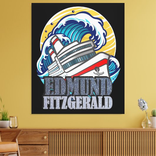 Edmund Fitzgerald | Tribute to the Legendary Ship キャンバスプリント (インサイチュ (リビング))