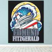 Edmund Fitzgerald | Tribute to the Legendary Ship キャンバスプリント (インサイチュ (ウッドフロア))