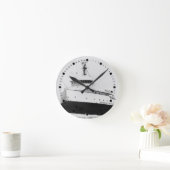 Edmund Fitzgerald Vintage Great Lakes Freighter Wa ラウンド壁時計 (ホーム)