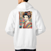 Edo Beauty on Skateboard -ice cream Ukiyo-e Style パーカ (裏面)