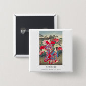 Edo Beauty & Peony Garden – Traditional Japanese  缶バッジ (正面&裏面)