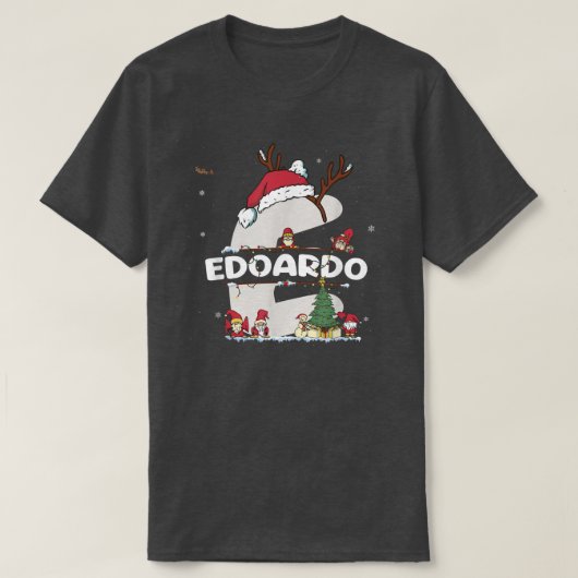 Edoardo Christmas Shirt w Edoardo Name for おもしろい X Tシャツ (デザイン正面)
