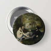 Edouard Manetによる草の上のランチョンオンライン 缶バッジ (正面&裏面)