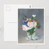 Edouard Manetの水晶の花瓶の花|過去記事 ポストカード (正面/裏面)