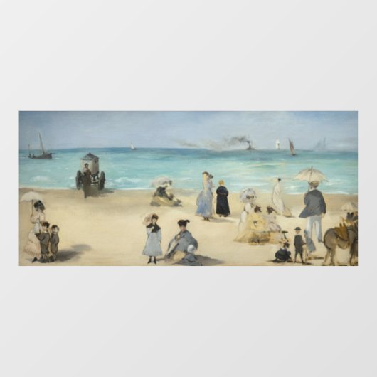 Edouard Manet – オンビーチ, Boulogne-sur-Mer ウィンドウサイン (シート)