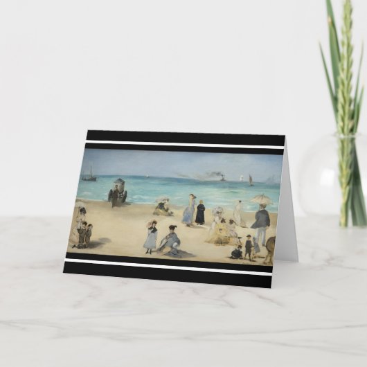 Edouard Manet – オンビーチ, Boulogne-sur-Mer カード (正面)