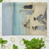 Edouard Manet – オンビーチ, Boulogne-sur-Mer キッチンタオル (折り畳み)