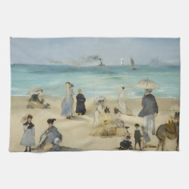 Edouard Manet – オンビーチ, Boulogne-sur-Mer キッチンタオル