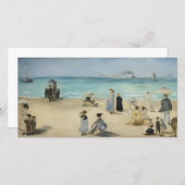 Edouard Manet – オンビーチ, Boulogne-sur-Mer サンキューカード (正面/裏面)