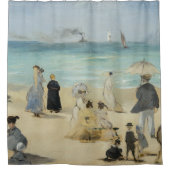 Edouard Manet – オンビーチ, Boulogne-sur-Mer シャワーカーテン (正面)