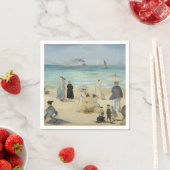 Edouard Manet – オンビーチ, Boulogne-sur-Mer スタンダードカクテルナプキン (インサイチュ)