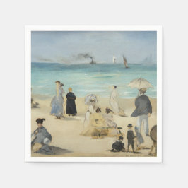 Edouard Manet – オンビーチ, Boulogne-sur-Mer スタンダードカクテルナプキン