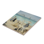 Edouard Manet – オンビーチ, Boulogne-sur-Mer タイル (側面)