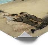 Edouard Manet – オンビーチ, Boulogne-sur-Mer ポスター (角)