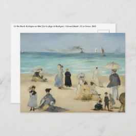 Edouard Manet – オンビーチ, Boulogne-sur-Mer ポストカード