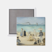 Edouard Manet – オンビーチ, Boulogne-sur-Mer マグネット (正面/裏面)