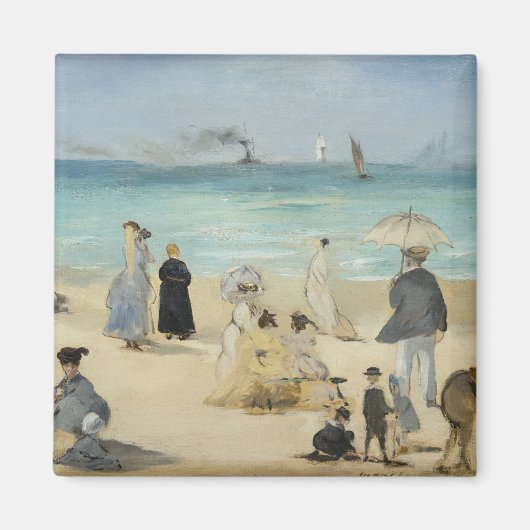 Edouard Manet – オンビーチ, Boulogne-sur-Mer マグネット (正面)