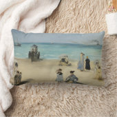 Edouard Manet – オンビーチ, Boulogne-sur-Mer ランバークッション (ブランケット)